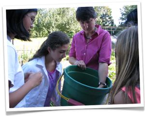 Students Instructed in garden 